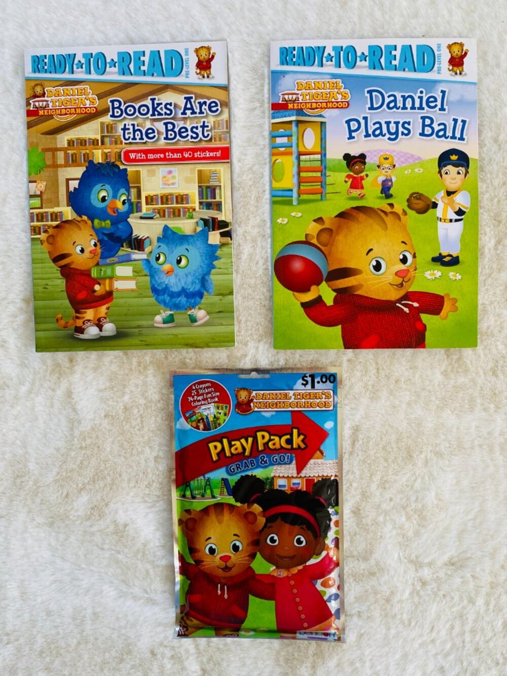 Lot of 2 Daniel Tiger's Neighborhood Ready to Read Books Pre-Level One PBS